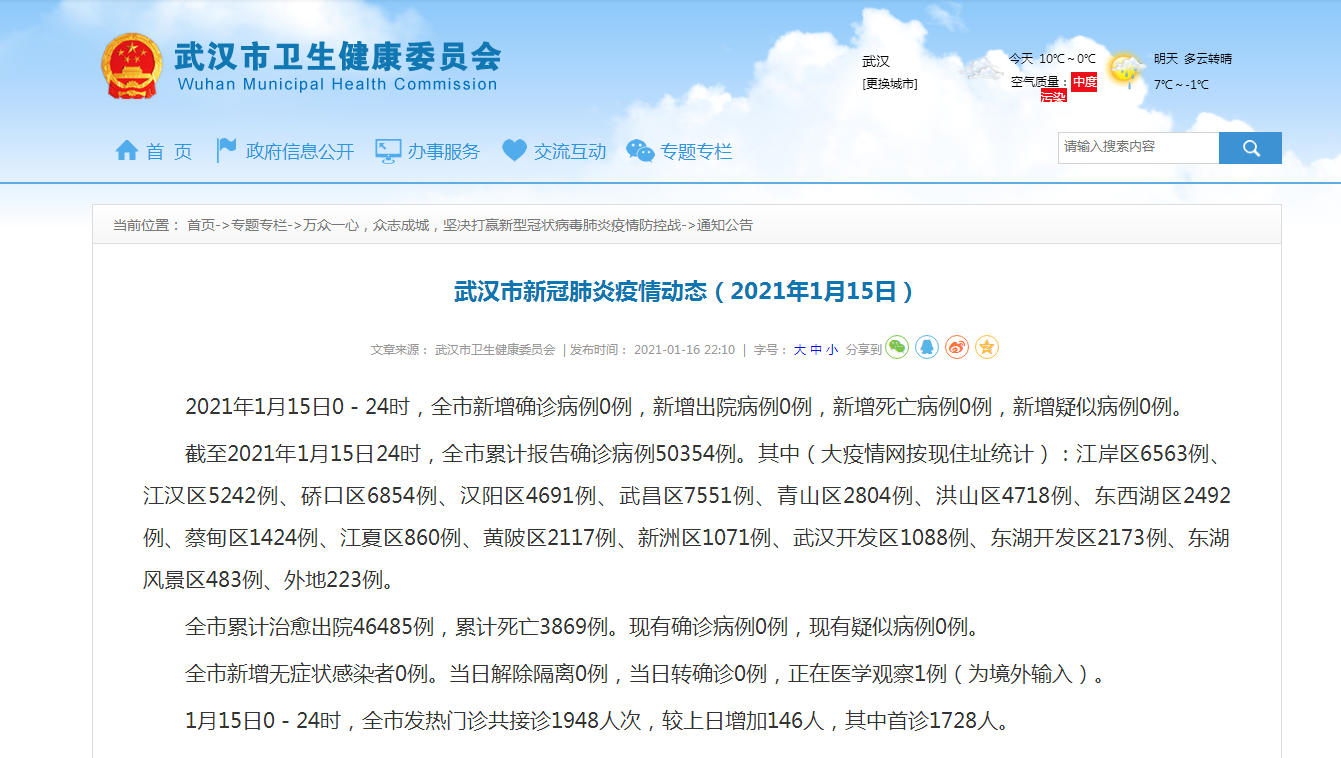 武汉疫情结束时间是几号到几号啊/武汉疫情结束时间2021