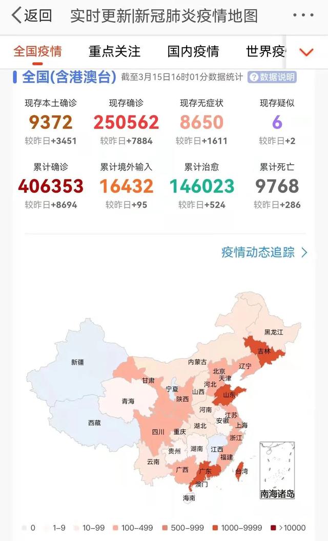 疫情实时更新/实时疫情更新情况