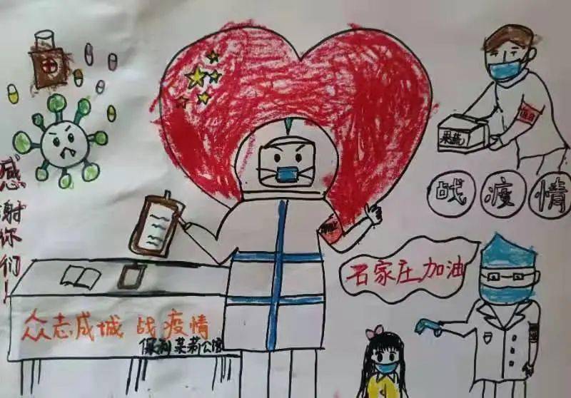 抗击疫情预防控疫情图画（抗疫情防控简笔画）
